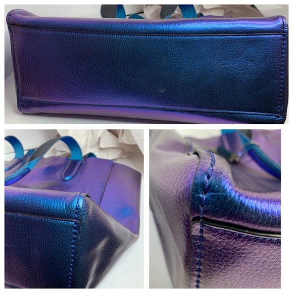 Coach NASA Hologram Purple Blue Metallic Derby Bag - Picture 4 of 5